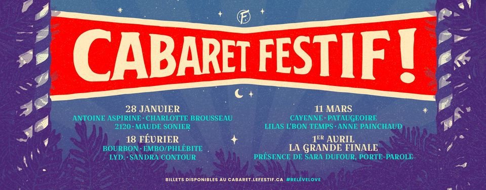 Douze projets emballants pour le douzième Cabaret Festif!